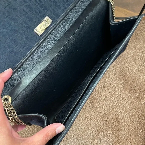 CHRISTIAN DIOR VINTAGE TROTTER MONOGRAM FLAP PURSE - Picture 10 of 13
